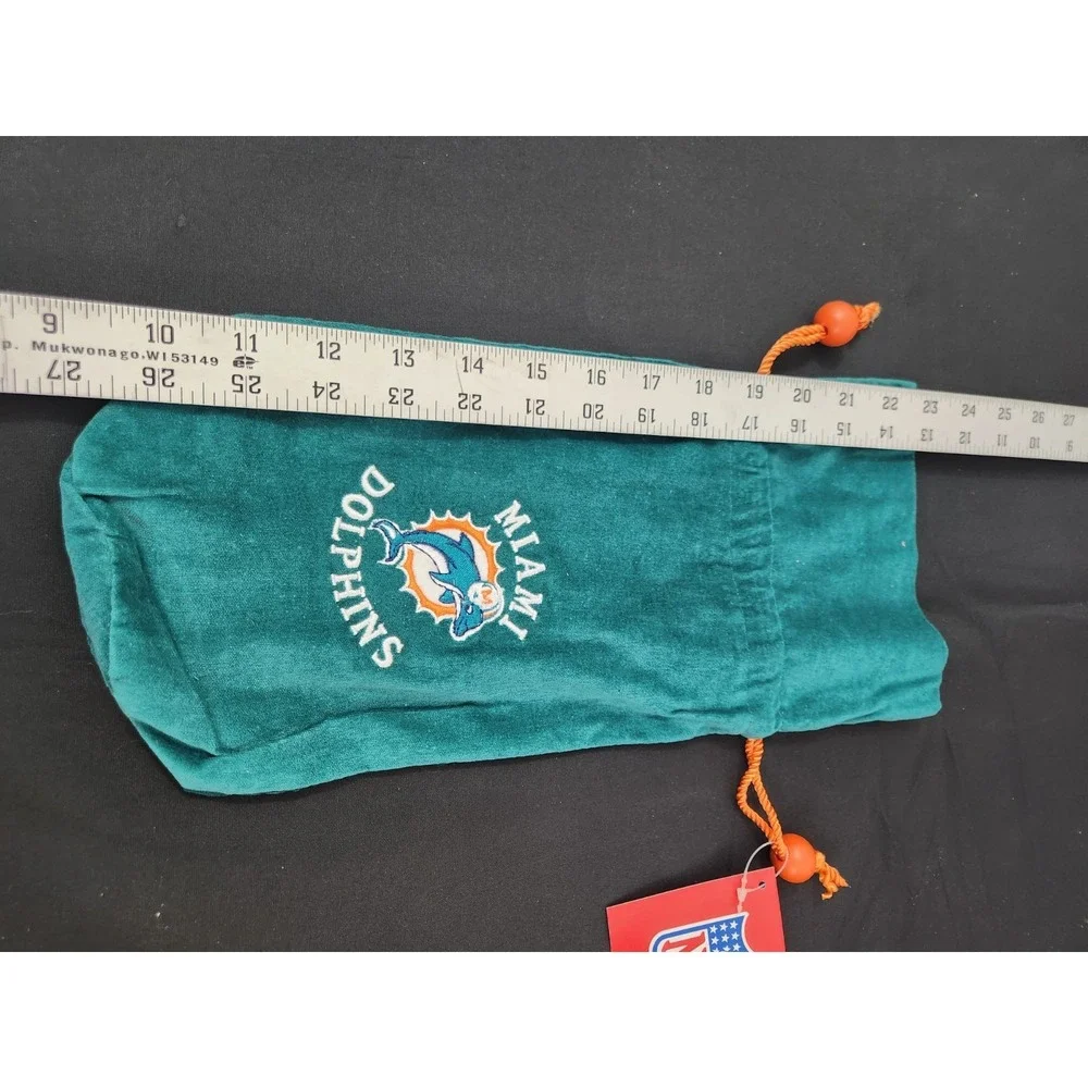 Miami Dolphins Wine  Gift Bag Sc Christmas‎ With Ties
